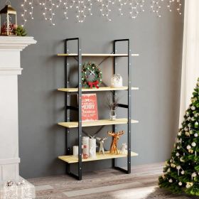 4-Tier Book Cabinet 31.5"x11.8"x55.1" Solid Pine Wood