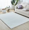 Lily Luxury Chinchilla Faux Fur Rectangular Area Rug