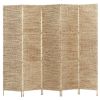 5-Panel Room Divider 76"x63" Water Hyacinth