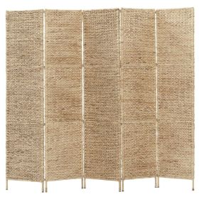 5-Panel Room Divider 76"x63" Water Hyacinth