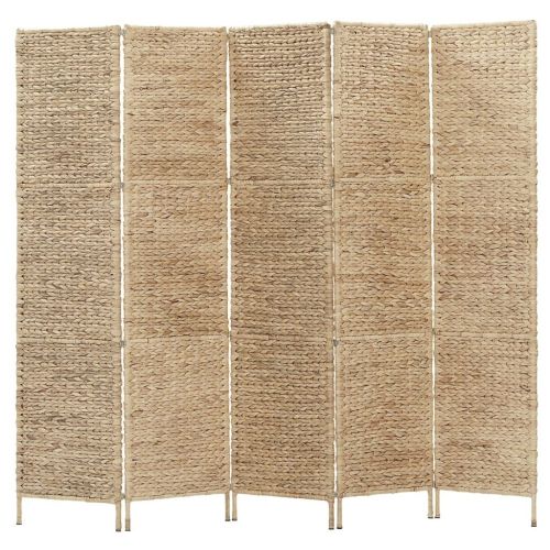 5-Panel Room Divider 76"x63" Water Hyacinth