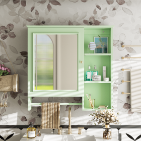Wall Mounted Bathroom Storage Cabinet, Modern Bathroom Wall Cabinet with large mirror door