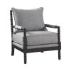 Turned Designing Accent Chair, Gray