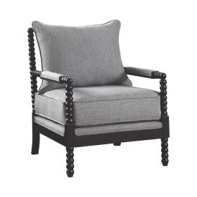 Turned Designing Accent Chair, Gray