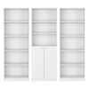 Penrose 3 Piece Living Room Set with 3 Bookcases, White