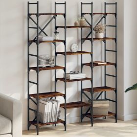 Bookshelf Smoked Oak 50.2"x11.2"x67.9" Engineered Wood