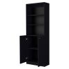 Zachary Black 2-Door Bookcase