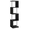Black and Chrome 4-Tier Bookcase