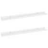 Wall Shelves 2 pcs High Gloss White 31.5"x3.5"x1.2"