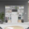Penrose 3 Piece Living Room Set with 3 Bookcases, White