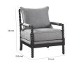 Turned Designing Accent Chair, Gray