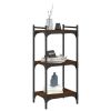 Bookcase 3-Tier Brown Oak 15.7"x11.8"x33.9" Engineered Wood