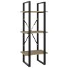 3-Tier Book Cabinet Sonoma Oak 15.7"x11.8"x41.3" Engineered Wood