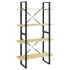 4-Tier Book Cabinet 31.5"x11.8"x55.1" Solid Pine Wood