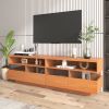 Modern TV with 4 Drawers& 2 open Cabinets, Media Console Table for TVs up to 75''