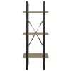 3-Tier Book Cabinet Sonoma Oak 15.7"x11.8"x41.3" Engineered Wood