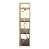 Constellation Contemporary Bookcase in Gold Metal and Black Wood by LumiSource