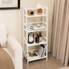 47.5 Inch 4-Tier Multifunctional Bamboo Bookcase Storage Stand