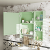 Wall Mounted Bathroom Storage Cabinet, Modern Bathroom Wall Cabinet with large mirror door