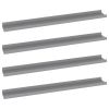 Wall Shelves 4 pcs Gray 31.5"x3.5"x1.2"