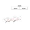 Warrior 59" Floating Tv Stand with Two open shelves, media compartments and cable management