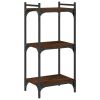 Bookcase 3-Tier Brown Oak 15.7"x11.8"x33.9" Engineered Wood