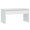 Coffee Table White 40.2"x19.9"x20.7" Engineered Wood