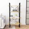 4-Tier Book Cabinet 31.5"x11.8"x55.1" Solid Pine Wood