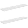 Floating Wall Shelves 2 pcs High Gloss White 47.2"x9.3"x1.5" MDF