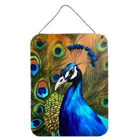 NEW Peacock Wall or Door Hanging Prints Aluminum Metal Sign Kitchen Wall Bar Bathroom Plaque Home Decor Front Door Plaque, 12x16, Multicolor (Default: Default)
