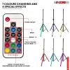 5 Core Speaker Stand Pair w RGB Tripod Floor Heavy Duty Adjustable Up to 72 Inch DJ Studio Monitor Stands Pole Mount-  SS HD LGT
