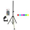 5 Core Speaker Stand Pair w RGB Tripod Floor Heavy Duty Adjustable Up to 72 Inch DJ Studio Monitor Stands Pole Mount-  SS HD LGT